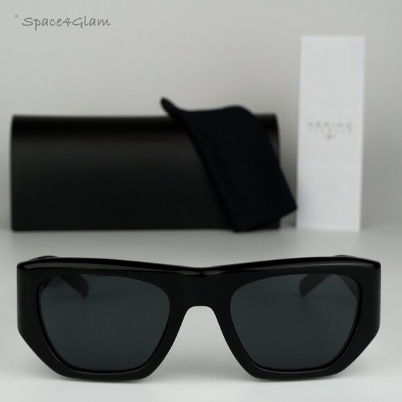 BRAND NEW Saint Laurent SL740 004 Black Havana Square Unisex Sunglasses - Picture 3 of 10
